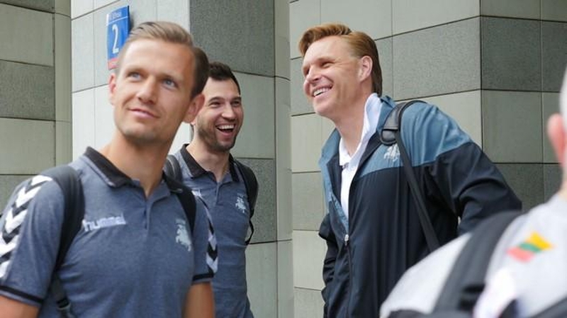 Lietuvos futbolo rinktinė atvyko į Lenkiją