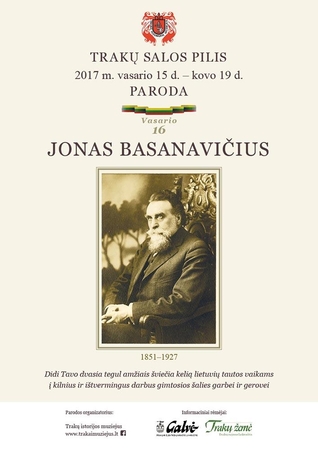 Trakų salos pilyje atidaroma paroda J. Basanavičiui atminti