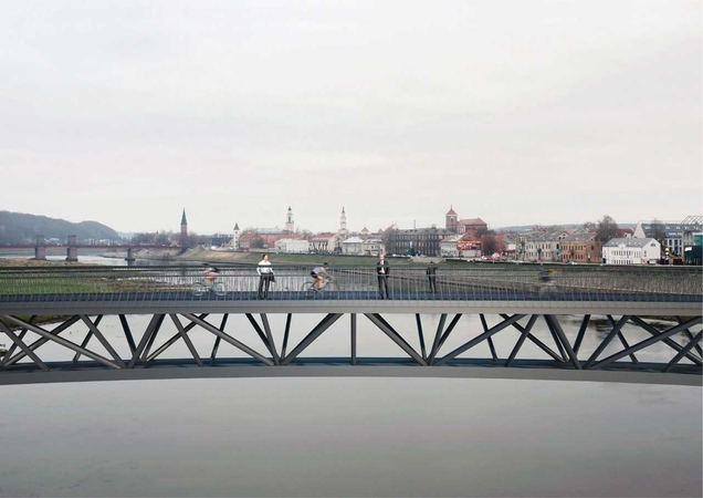 Susipažinkite: dviejų pėsčiųjų tiltų per Nemuną Kaune projektas