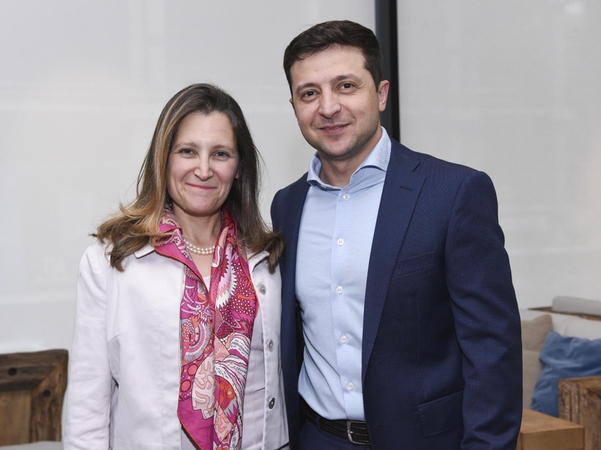 Chrystia Freeland ir Volodymyras Zelenskis