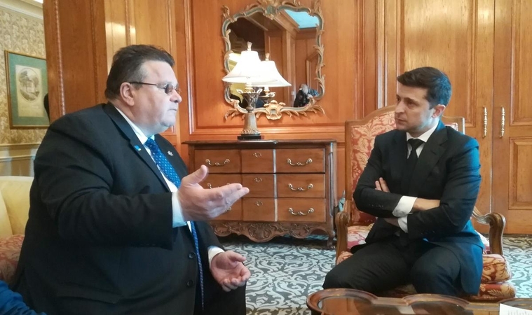 Linas Linkevičius ir Volodymyras Zelenskis