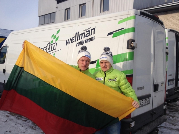 Į Europos ralio čempionatą lietuviai išvyko nusiteikę patriotiškai