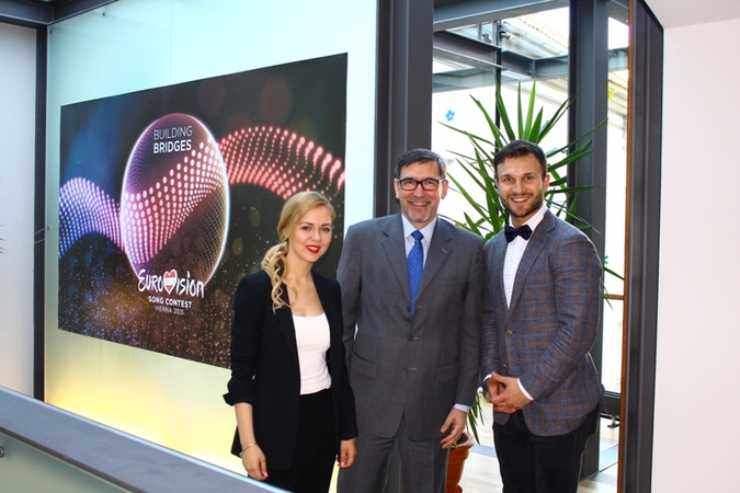 Austrijos ambasadorius surengė išleistuves M. Linkytei ir V. Baumilai