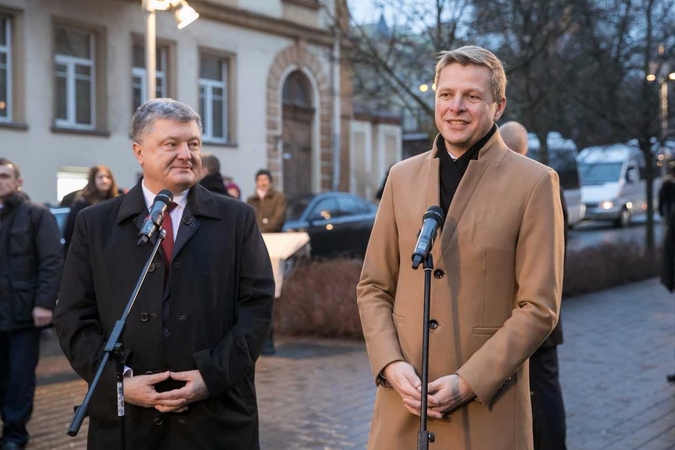 R. Šimašius su P. Porošenka atidarė Ukrainos skverą