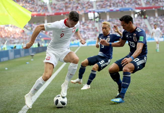 Lenkija palaužė Japonijos futbolininkus