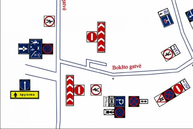 Iki rugsėjo bus draudžiamas eismas Bokšto gatvės dalyje