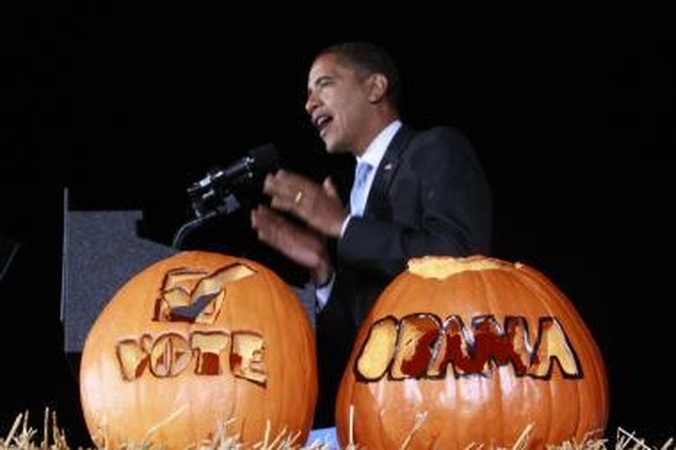 Helovino šventėje Obamų bus daugiau nei McCainų