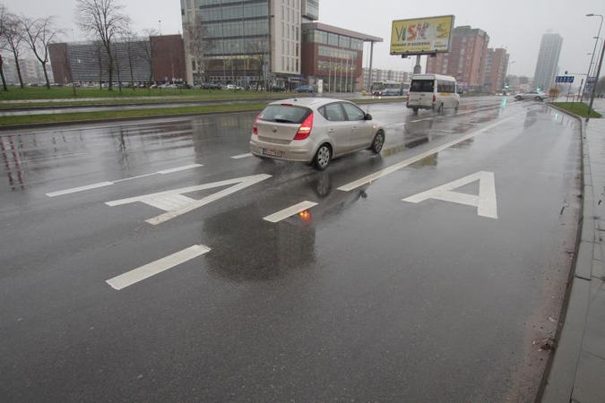 Klaipėdoje tarp autobusų jų juostoje sukiosis elektromobiliai