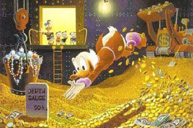 Scrooge`as McDuckas - turtingiausias pramanytas personažas 