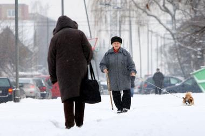 Orai Kaune: tai snigs, tai giedrysis, tai vėl snigs