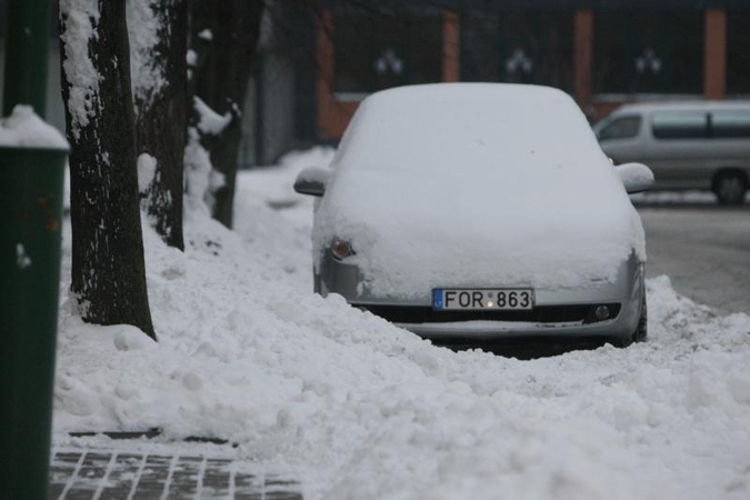 Dėl pūgos ištraukta rekordiškai daug užklimpusių automobilių