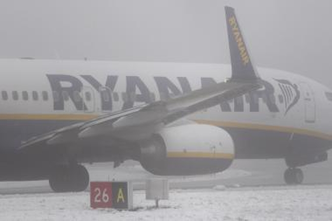 Iš Kauno oro uosto dėl pūgos Jungtinėje Karalystėje atšaukti skrydžiai 