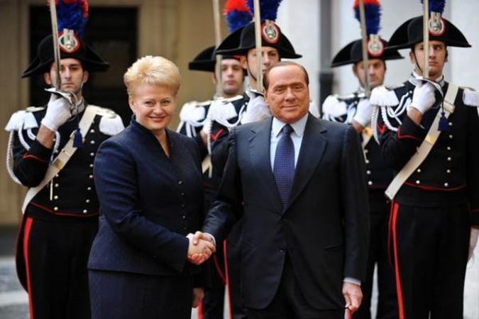 D.Grybauskaitė: S.Berlusconi pažadėjo intensyvinti dialogą dėl "Villa Lituania"
