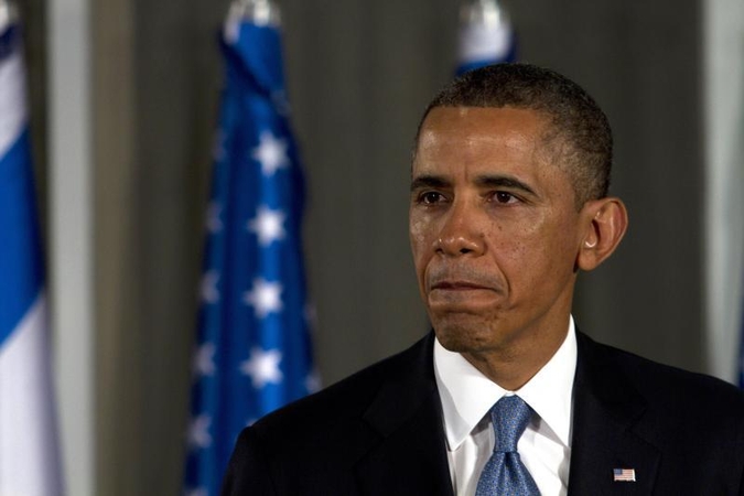 Palestiniečių protestuotojai ragina JAV prezidentą B.Obamą veikti