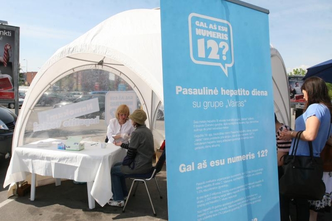 Pasaulinę hepatito dieną Palangoje - akcija