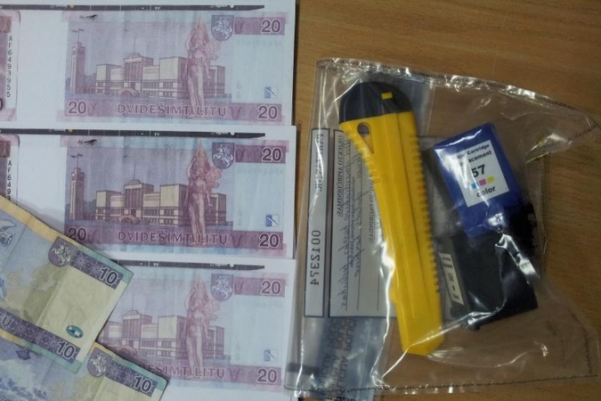 Sostinėje demaskuotas pinigų gaminimo fabrikėlis