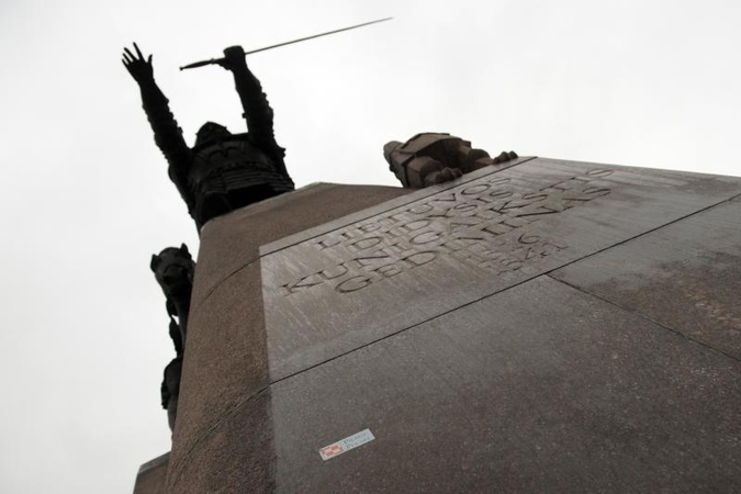 Ant Gedimino paminklo sostinėje - lenkų nacionalistinis šūkis