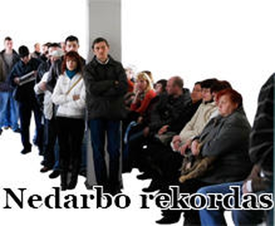 Nedarbo lygis Lietuvoje viršijo 15 proc.