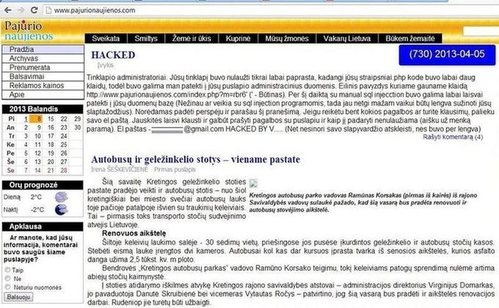 Programišius „nulaužė“ Kretingos laikraščio interneto svetainę