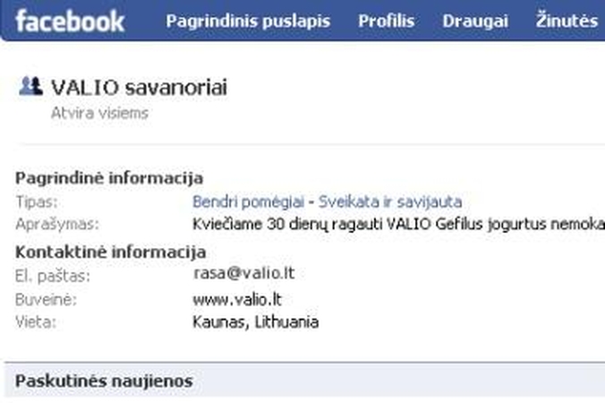 Svetainėje "Facebook" – jogurtų ragavimo akcija
