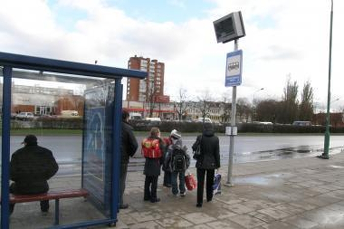 Klaipėdos švieslentė rodo sostinės autobusų grafikus