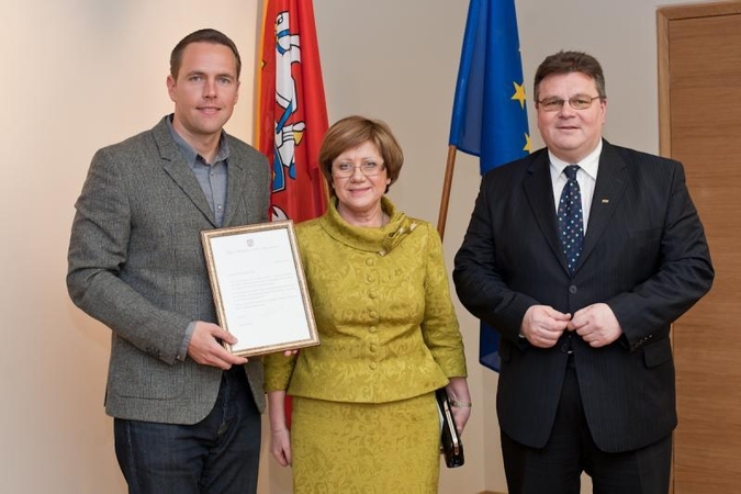 „Kitos svajonių komandos” režisieriui - padėka už Lietuvos garsinimą