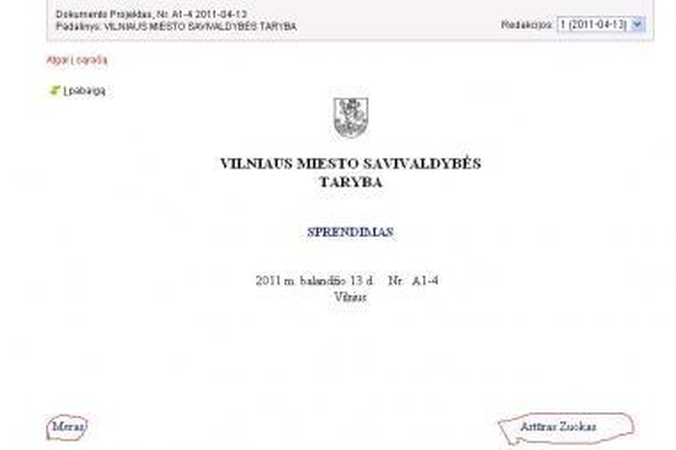 "Falšstartas" savivaldybėje: meras - A.Zuokas