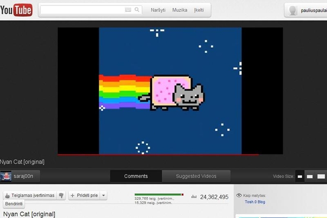 „YouTube“ klipai per parą peržiūrimi 3 mlrd. kartų 