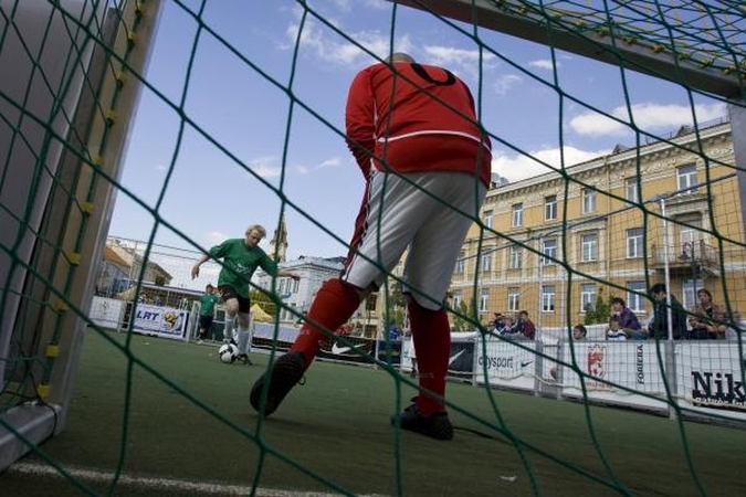 Rotušės aikštėje - futbolo varžybos