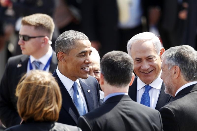 B. Obama pirmą kartą atvyko į Izraelį kaip JAV prezidentas