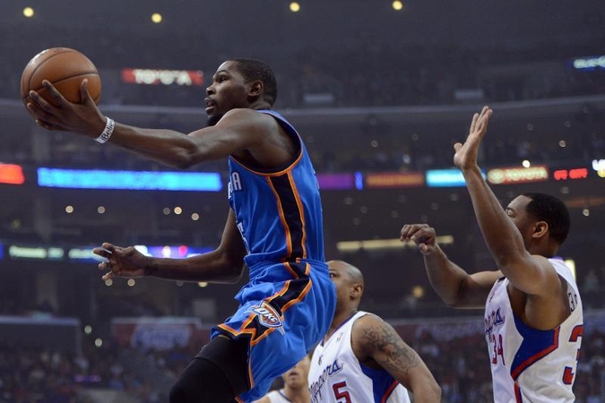 NBA titanų mūšyje K.Durantas sudrebino „Clippers“ galybę (top10)