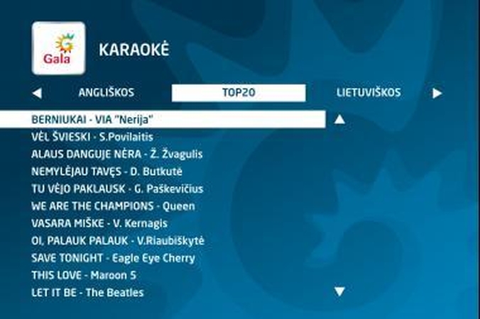 „Gala“ vartotojams – karaokė