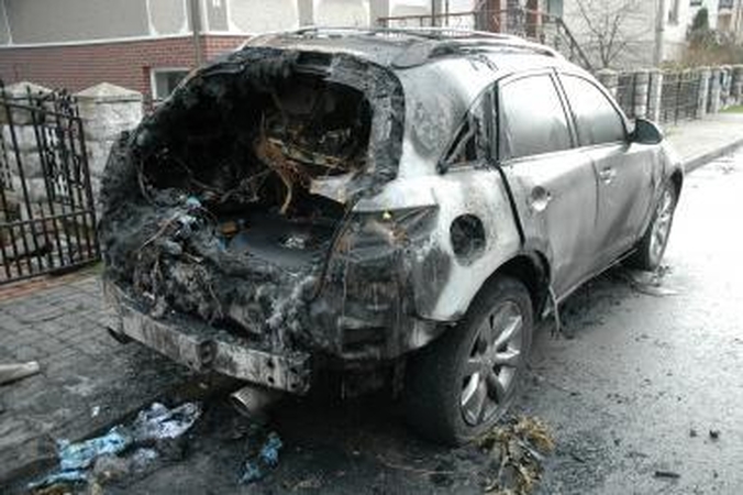 Klaipėdoje užgesintas automobilis
