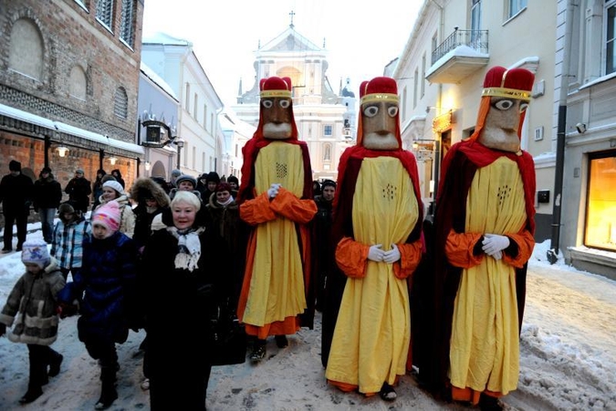 Su Kalėdų eglutėmis Vilniuje atsisveikinti atėjo ir Trys karaliai