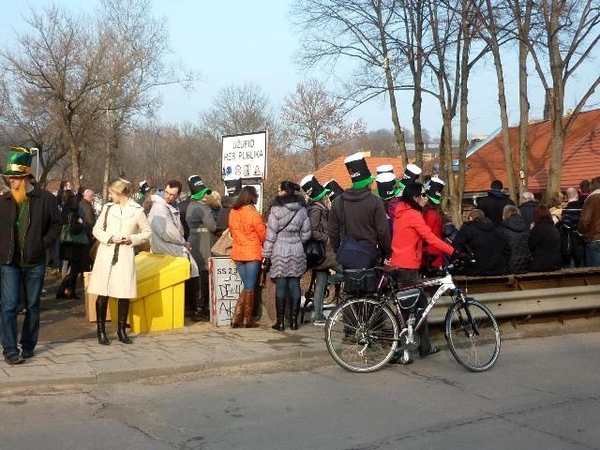 Šv.Patriko  dieną  pažaliavo  Vilnelė   