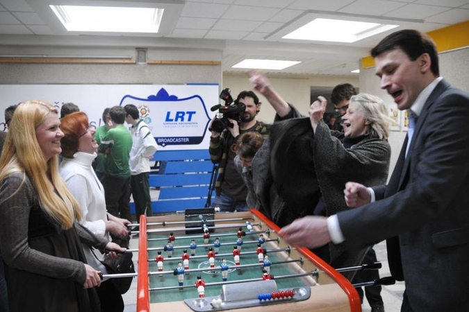 LRT darbuotojams - nemokamos Lietuvos stalo futbolo rinktinės pamokos