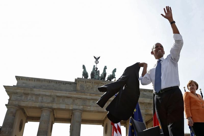 Berlynas: B. Obamos kalba aikštėje prie Brandenburgo vartų