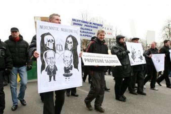 Klaipėdoje protestai buvo taikūs