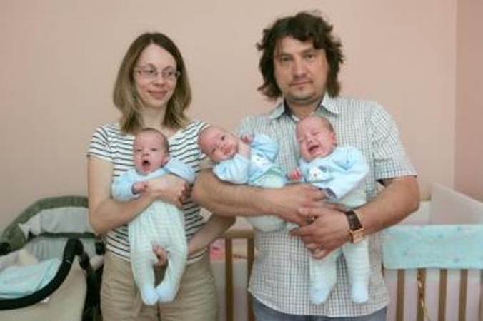 Laukimas: žinia apie trynukus Rybakovų neišgąsdino. Tėvai slapčia vylėsi susilaukti dviejų dukrų ir sūnaus, tačiau pasaulį išvydo trys mergytės.