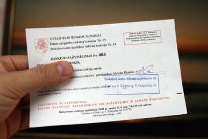 Gausa: Klaipėdoje turi būti išdalinta beveik pusantro šimto tūkstančių rinkėjų pažymėjimų.