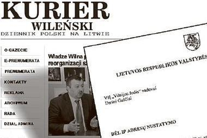 Ryžtas: „Kurier Wileński“ redakcija neketina vykdyti saugumo darbuotojų reikalavimų.